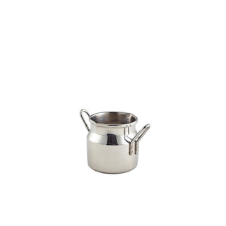 Mini Milk Churn 5 × 5cm 7cl Stainless Steel and Copper-Plated Set of 12