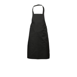 Black Bib Apron – Polycotton 70×90cm with Reinforced Wide Tape Ties