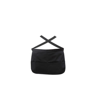 Black Money Pocket Apron – 44×29cm Polycotton Waist Apron with Split Pocket