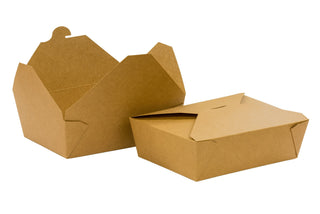 Pack Of 200 Kraft Takeaway Deli Box No3 Paper (2041ml/69oz)