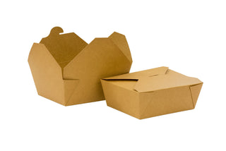 Pack Of 300 Kraft Takeaway Deli Box No8 Paper (1360ml/46oz)