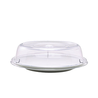8"/ 10"/ 11" Clear Polycarbonate Plate Covers, Shatterproof Dish Covers, Stackable, Finger Hole Design