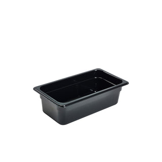 Gastronorm Pan Black Polycarbonate Plastic High Quality GN Tray Food Containers - 1/2, 1/3, 1/4, 1/6, 1/9