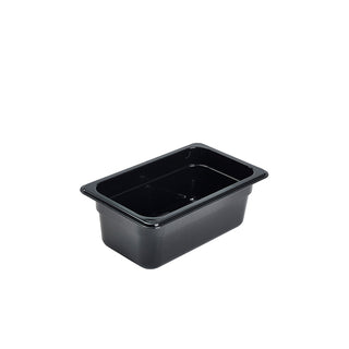 Gastronorm Pan Black Polycarbonate Plastic High Quality GN Tray Food Containers - 1/2, 1/3, 1/4, 1/6, 1/9