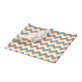 Greaseproof Paper Sheets Multicoloured Chevron Print 25 x 20cm