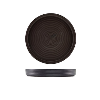 Presentation Plate Set of 6 Stoneware Brown Antigo Style Tableware Serving 18cm/21cm/26cm