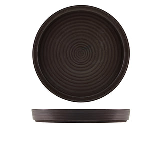 Presentation Plate Set of 6 Stoneware Brown Antigo Style Tableware Serving 18cm/21cm/26cm