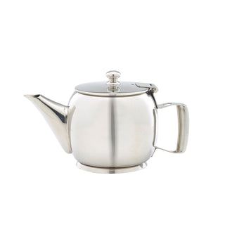 Premier Teapot Set of 1 Stainless Steel Silver Serving Use 40cl/60cl/120cl 14oz/20oz/40oz