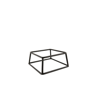 Black Anti-Slip Buffet Riser 8cm/10cm/18cm Set of 1 Steel and Rubber Food Presentation