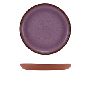 Vitrified Terracotta Dessert Plates Set of 12, Sabrosa Rustic Pasta Salad Side Plate, 19.5cm Diameter