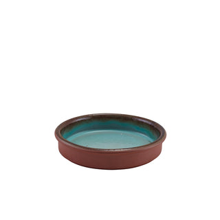 Vitrified Terracotta Tapas Dish 13cm Diameter x 2.7cm Height, Reactive Glaze Rustic Colours for Party Dining, Pack of 12