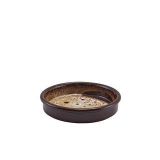 Vitrified Terracotta Tapas Dish 13cm Diameter x 2.7cm Height, Reactive Glaze Rustic Colours for Party Dining, Pack of 12