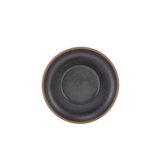 GenWare Kava Stoneware Saucer 16cm Black / Dark Grey / White - Pack of 6