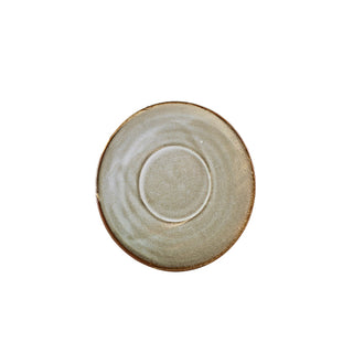 Porcelain Terra Saucer 11.5cm/14.5cm Set of 6 Polished Foot Saucers Table Service