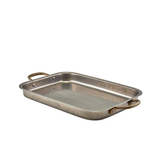 GenWare Vintage Steel Deep Tray 33 x 23.5cm - Pack of 3