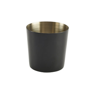 Black Stainless Steel Serving Cup – Powder Coated 8.5×8.5cm (42cl/14.8oz) - Pack of 12