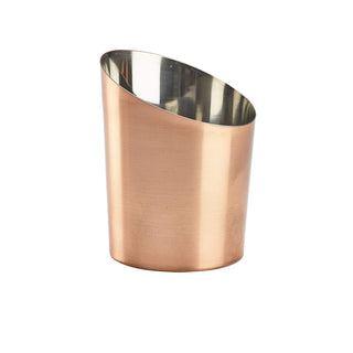 Hammered Angled Cone Serving Vessel 9.5 x 11.6cm Stainless Steel or Copper Plated - Pack of 12