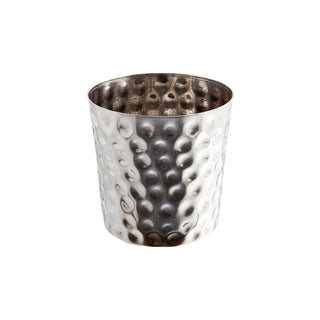 Hammered Serving Cup 8.5 x 8.5cm Stainless Steel or Copper Plated Condiment - Pack of 12
