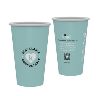 Pack of 1000 Single Wall 16oz CUPkind Home Compostable Cup