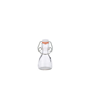Glass Swing Top Bottle 50ml - Set of 24 - Clear Serving Bottle with Air-Tight Rubber Seal 75ml (2.6oz)