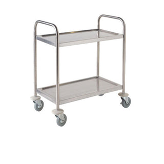 Stainless Steel Trolley 85.5×53.5×93.3cm 2/3 Shelves Service Racking & Trolleys 1Pcs