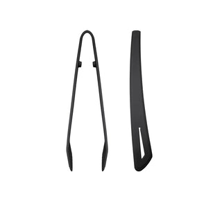 Black Silicone Tongs – Heat Resistant Food Grade Utensil 29cm