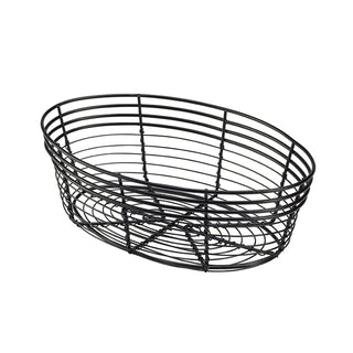 Oval Wire Basket 25.5x16x8cm Set of 6 Powder-Coated Iron Food Serving Basket