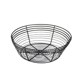 Round Wire Basket 25.5x8cm Set of 6 Powder-Coated Iron Food Display Basket