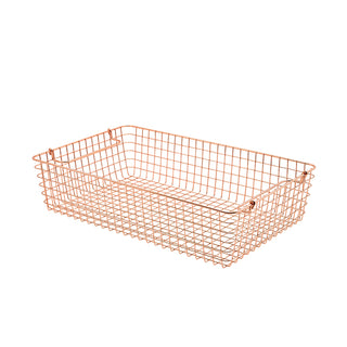 Copper-Plated Stainless Steel Wire Display Basket GN 1/1 – 51.8×31.3×12cm Stackable Catering Display