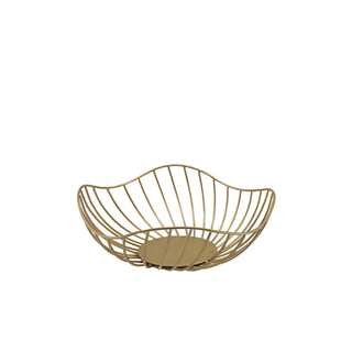 Lotus Leaf Wire Basket Round Serving Presentation Basket (20×8cm & 28.5×10cm Options)