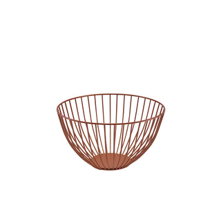 Round Wire Basket 20cm/24cm/27cm Black/Copper/Gold Set of 1 Powder-Coated Iron Serving Set