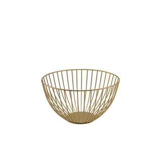 Round Wire Basket 20cm/24cm/27cm Black/Copper/Gold Set of 1 Powder-Coated Iron Serving Set