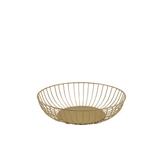 Round Wire Basket 20cm/24cm/27cm Black/Copper/Gold Set of 1 Powder-Coated Iron Serving Set