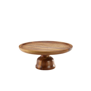 Acacia Wood Cake Stand 33cm Raised Dessert Display
