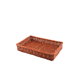 Display Basket 46×30×8cm Set of 1 Handwoven Wicker Basket Bakery Displays Buffet Counters