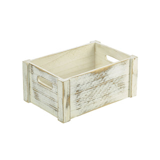 White Wash Crate 22.8cm/27cm/34cm/41cm Lightweight Paulownia Wood Display Storage 1Pcs