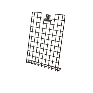 Iron Wire A4 Menu Holder 24×5×32cm Black/Copper Finishes Set of 1 Durable Menu Stand