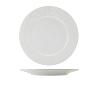 Incise Winged Plate 20cm /23cm/25.5cm/27cm Set of 6 Porcelain Lavara & Solara Edge Plates