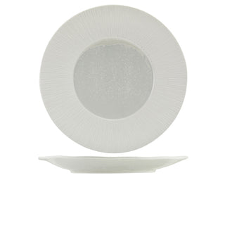 Incise Winged Plate 23cm/28.5cm/31cm Set of 6 Porcelain Lucine & Lustre Edge Plates