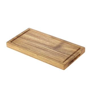 Acacia Wood Serving Board | Reversible Wooden Boards with Groove (25cm & 40cm)